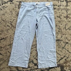 NWT Hollister Linen Blend Striped Wide Leg Pants